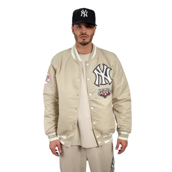 New Era New York Yankees Satin Varsity Jacket 2009 World Series Patch Men's - Picture 4 of 10